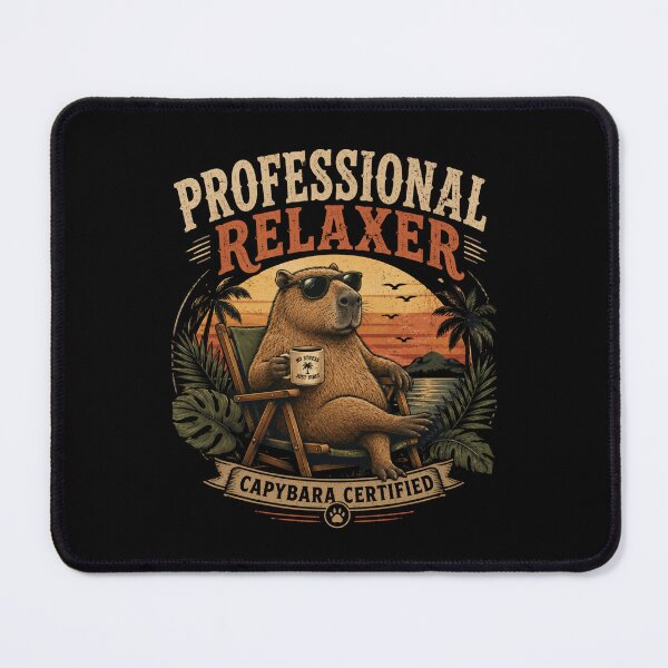 Item preview, Professional Relaxer Capybara Vintage Retro Animal Artwork designed and sold by JustCrafted.