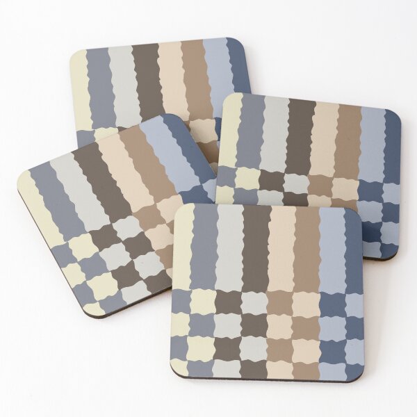 Item preview, Retro Wavy Checkerboard Pattern Midnight Luxury Abstract Grid 2 designed and sold by nineFlorals.