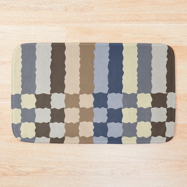 Item preview, Retro Wavy Checkerboard Pattern Midnight Luxury Abstract Grid 2 designed and sold by nineFlorals.