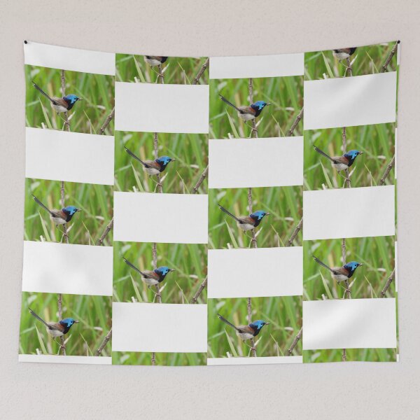 Item preview, Variegated Fairy-Wren with Insect designed and sold by radercolorfuls.