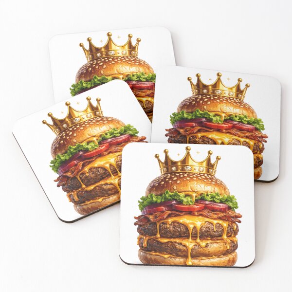 Item preview, Royal Crown Cheeseburger: Luxury Premium Gold Crown Gourmet Burger designed and sold by irfanshikh.