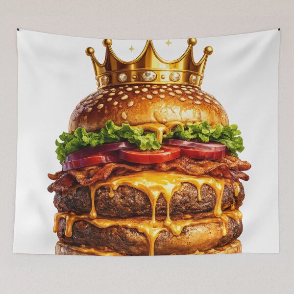 Item preview, Royal Crown Cheeseburger: Luxury Premium Gold Crown Gourmet Burger designed and sold by irfanshikh.