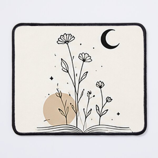 Item preview, Wildflowers Growing From an Open Book | Minimal Reading Aesthetic designed and sold by Sara-Ai.