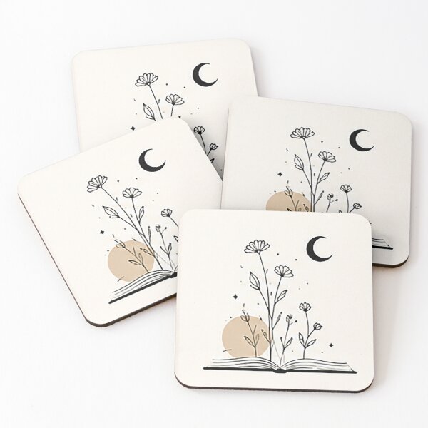 Item preview, Wildflowers Growing From an Open Book | Minimal Reading Aesthetic designed and sold by Sara-Ai.