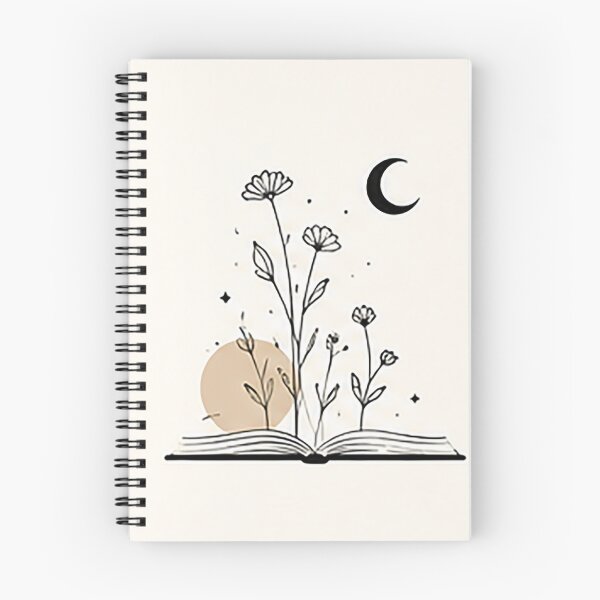 Item preview, Wildflowers Growing From an Open Book | Minimal Reading Aesthetic designed and sold by Sara-Ai.