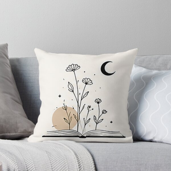 Item preview, Wildflowers Growing From an Open Book | Minimal Reading Aesthetic designed and sold by Sara-Ai.