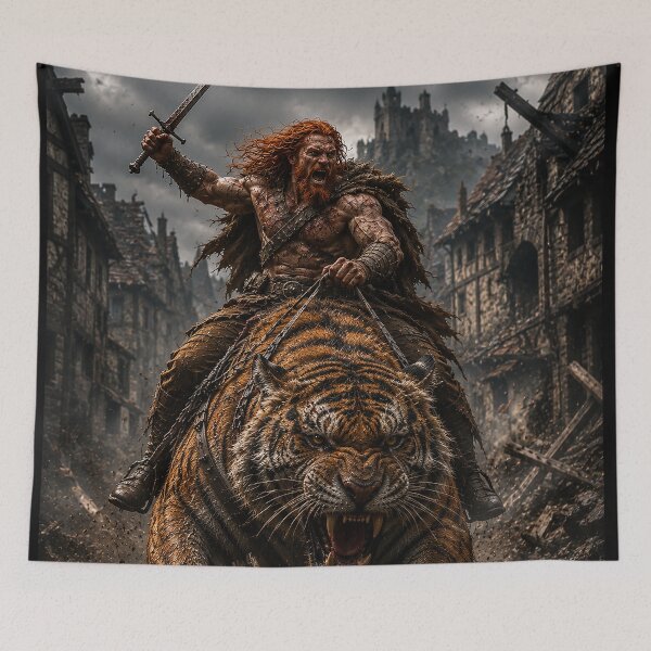 Item preview, EPIC FANTASY - Tiger rider designed and sold by MetusArt.