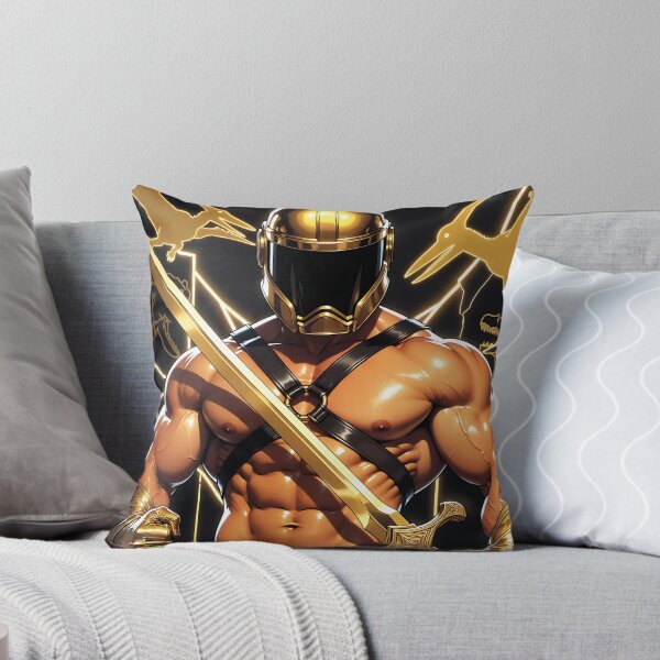 Item preview, Golden Cyber Knight with Sword – Futuristic Fantasy Warrior Illustration designed and sold by ZhivanCrimson.