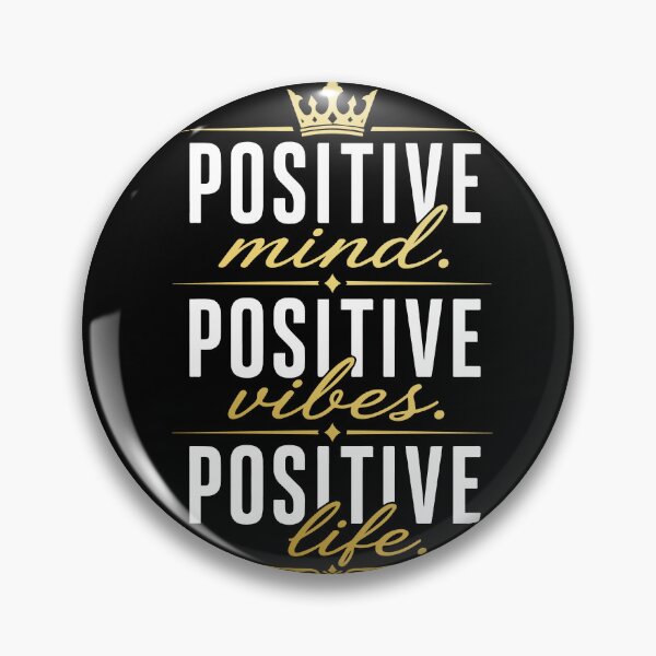 Item preview, Positive Mind Positive Vibes Positive Life Luxury Motivational Typography with Elegant Gold Lettering for Daily Inspiration and Success Mindset designed and sold by Huddy-clothes.