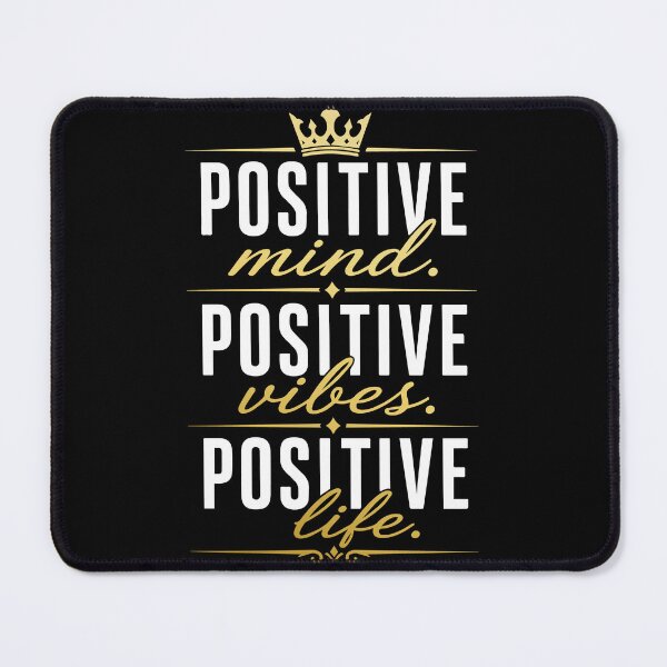 Item preview, Positive Mind Positive Vibes Positive Life Luxury Motivational Typography with Elegant Gold Lettering for Daily Inspiration and Success Mindset designed and sold by Huddy-clothes.