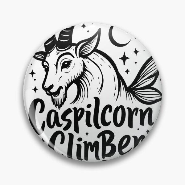 Item preview, Capricorn Constellation Climber - Sea-Goat Tattoo Flash Design designed and sold by Qubivibe.