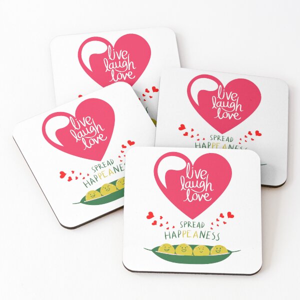 Item preview, Live Laugh Love with Happy Peas Illustration designed and sold by NikBrin Prevail .