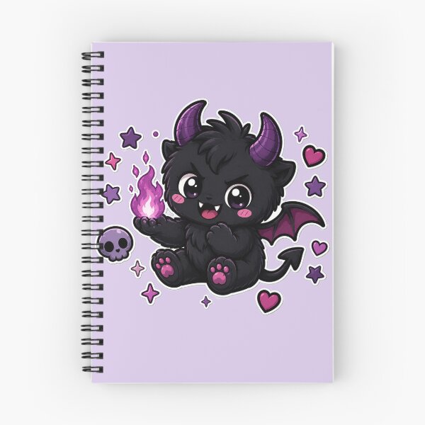 Item preview, Cute Gothic Demon Holding Purple Flame designed and sold by House of Rein.