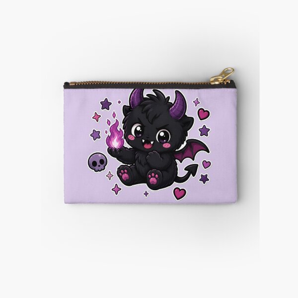 Item preview, Cute Gothic Demon Holding Purple Flame designed and sold by House of Rein.