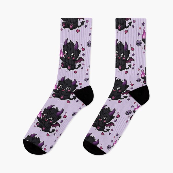 Item preview, Cute Gothic Demon Holding Purple Flame designed and sold by House of Rein.