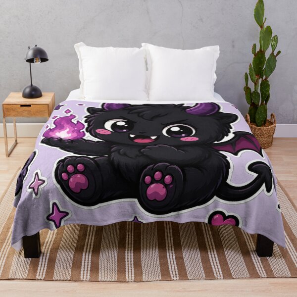Item preview, Cute Gothic Demon Holding Purple Flame designed and sold by House of Rein.