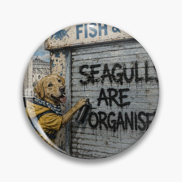 Item preview, Golden Retriever Wall Art | Funny Golden Retriever Print | Seagulls Are Organised designed and sold by Pooch & Print Co..