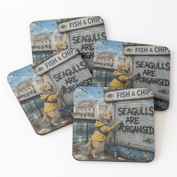 Item preview, Golden Retriever Wall Art | Funny Golden Retriever Print | Seagulls Are Organised designed and sold by Pooch & Print Co..