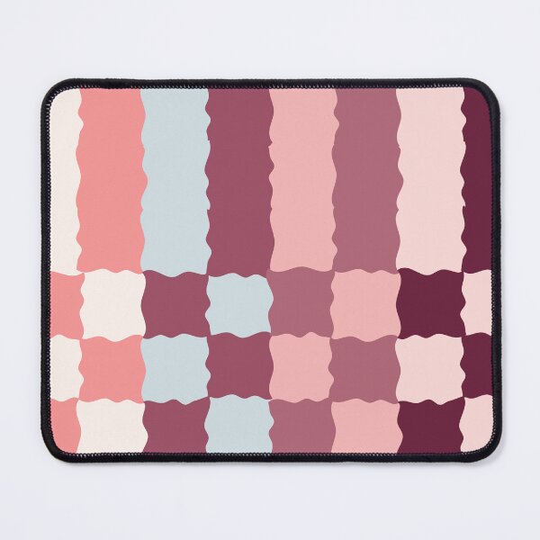 Item preview, Retro Wavy Checkerboard Pattern Berry Parfait Abstract Grid 2 designed and sold by nineFlorals.