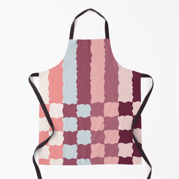 Item preview, Retro Wavy Checkerboard Pattern Berry Parfait Abstract Grid 2 designed and sold by nineFlorals.