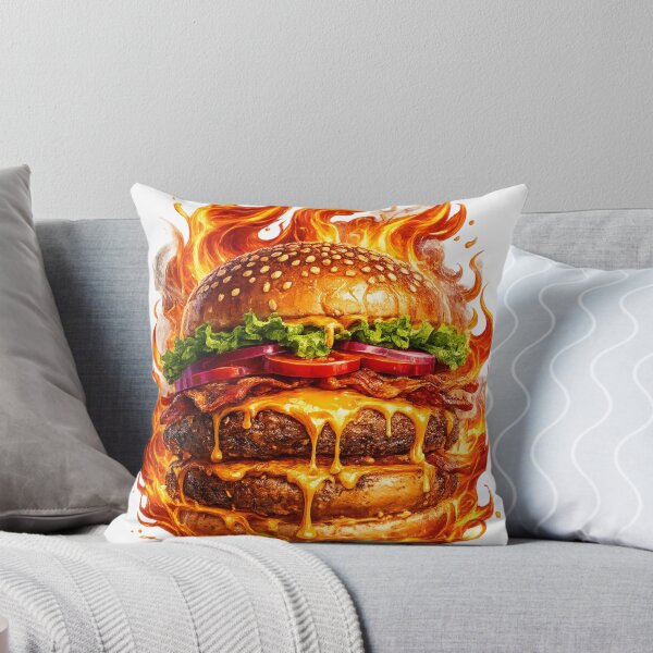 Item preview, Double Cheeseburger Intense Fire: Blazing Flame Double Patty Spicy designed and sold by irfanshikh.
