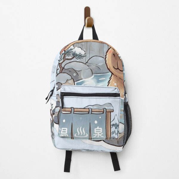 Item preview, Cute Capybara Winter Onsen Snow Kawaii Hot Spring designed and sold by Arobinoz.