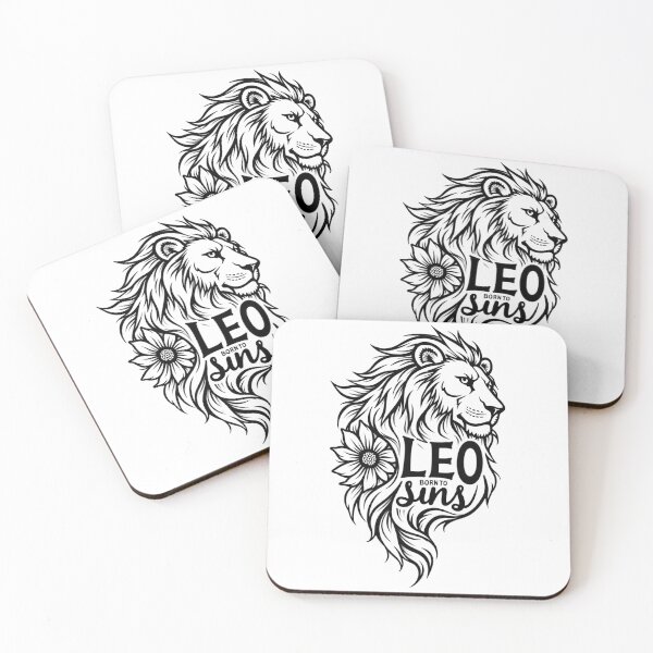 Item preview, Leo Lion Head Tattoo Flash - Born to Shine designed and sold by Qubivibe.