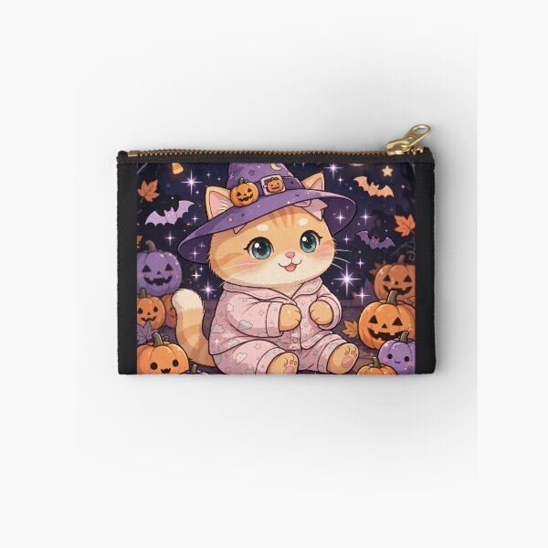 Item preview, Cute Halloween Witch Cat Kawaii designed and sold by Moody Vibes Studio.