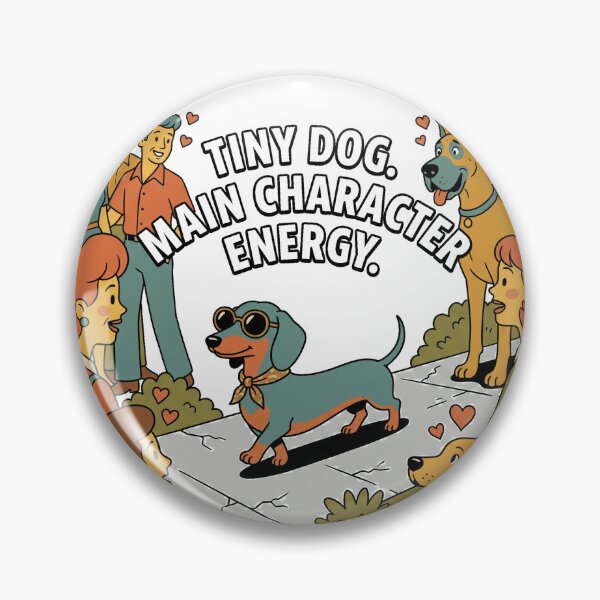 Item preview, Tiny Dog Main Character Energy Funny Dachshund Shirt | Stylish Doxie Gift designed and sold by jgoteiner.