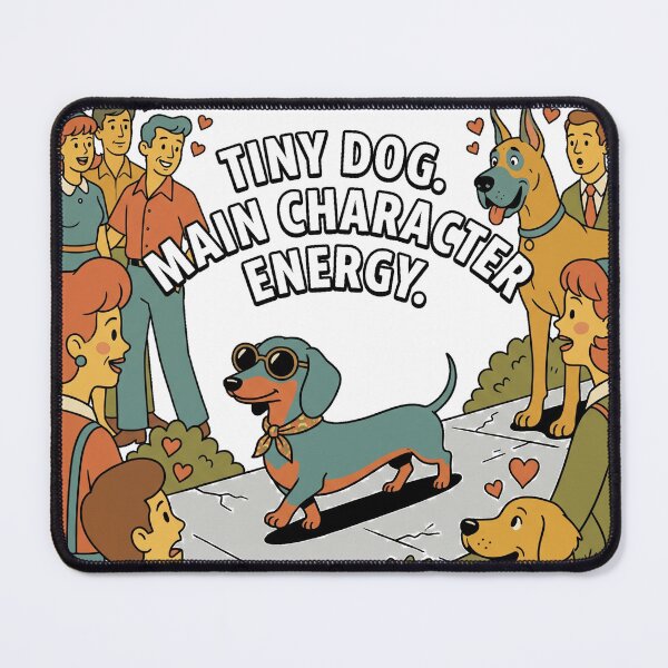 Item preview, Tiny Dog Main Character Energy Funny Dachshund Shirt | Stylish Doxie Gift designed and sold by jgoteiner.