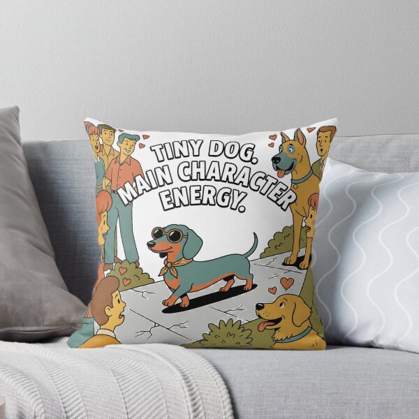 Item preview, Tiny Dog Main Character Energy Funny Dachshund Shirt | Stylish Doxie Gift designed and sold by jgoteiner.