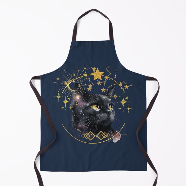 Item preview, Mystical black cat with stars and moon designed and sold by DidiDesignShop.