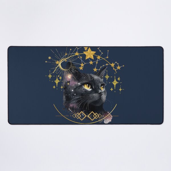 Item preview, Mystical black cat with stars and moon designed and sold by DidiDesignShop.