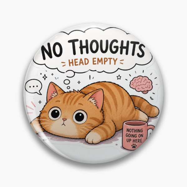 Item preview, Empty Head Orange cozy Cat Sticker  designed and sold by Designertanya.