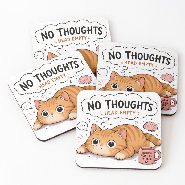 Item preview, Empty Head Orange cozy Cat Sticker  designed and sold by Designertanya.