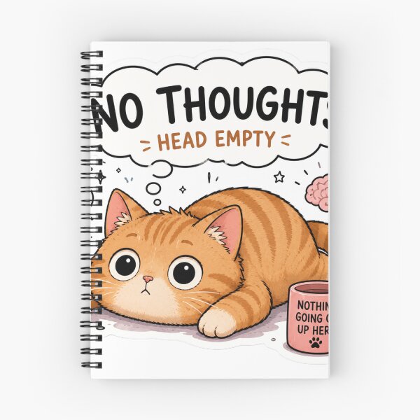 Item preview, Empty Head Orange cozy Cat Sticker  designed and sold by Designertanya.