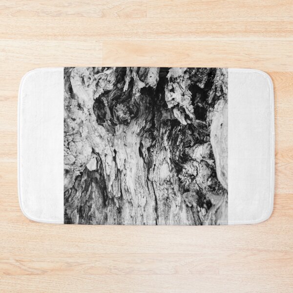 Item preview, Wood Bark Texture Black and White Close-Up of Weathered Tree Trunk With Gnarled Grain Patterns designed and sold by Nmallia.