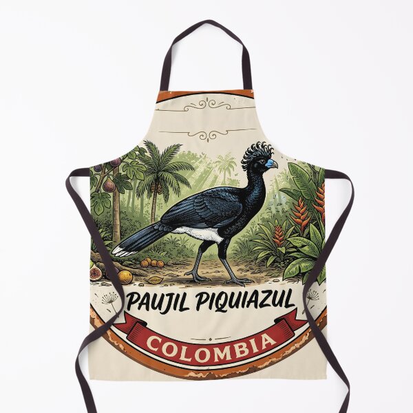 Item preview, Blue-billed Curassow — Critically Endangered Colombian Bird Badge designed and sold by ColombianaShop.