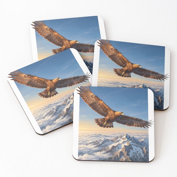 Item preview, Flight Above the Peaks | Majestic Golden Eagle Premium Nature Illustration | Mountain Wildlife Wall Art | Eagle T-Shirt Design designed and sold by SAJ Design Studio.