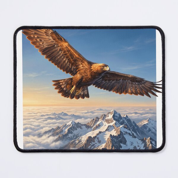 Item preview, Flight Above the Peaks | Majestic Golden Eagle Premium Nature Illustration | Mountain Wildlife Wall Art | Eagle T-Shirt Design designed and sold by SAJ Design Studio.