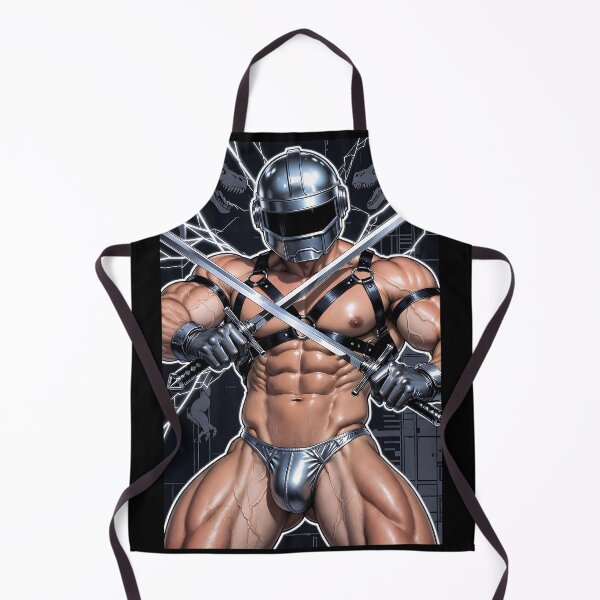 Item preview, Chrome Dino Cyber Knight – Dual Swords, Futuristic Helmet, Muscular Warrior | AI Art designed and sold by ZhivanCrimson.