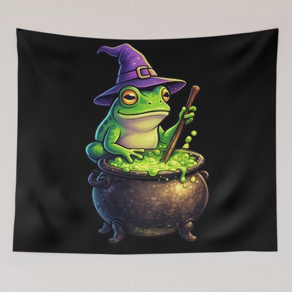 Item preview, Frog Wizard Brewing Potions T-Shirt designed and sold by redsharkuk.