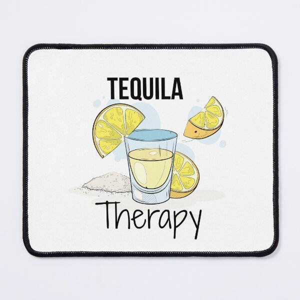 Item preview, Tequila Therapy | Funny Tequila Lover Design | Shot Glass & Lemon Illustration | Party Aesthetic designed and sold by luckyhue.