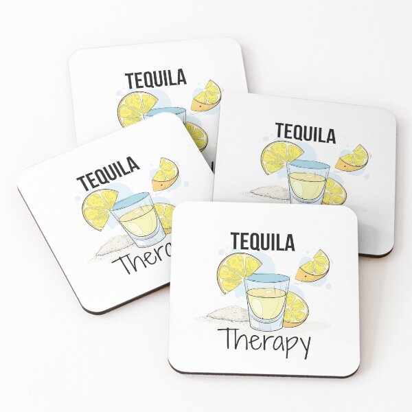 Item preview, Tequila Therapy | Funny Tequila Lover Design | Shot Glass & Lemon Illustration | Party Aesthetic designed and sold by luckyhue.