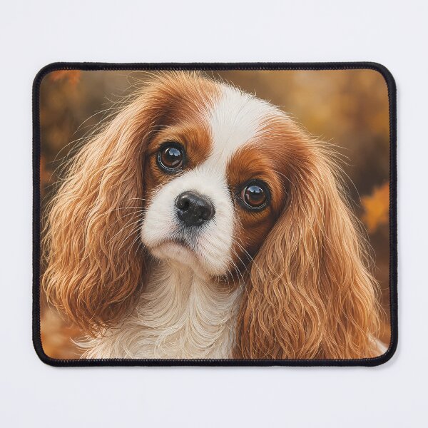 Item preview, Cavalier King Charles Spaniel Portrait | Cute Puppy Dog Art with Big Eyes designed and sold by ManJiangHong.