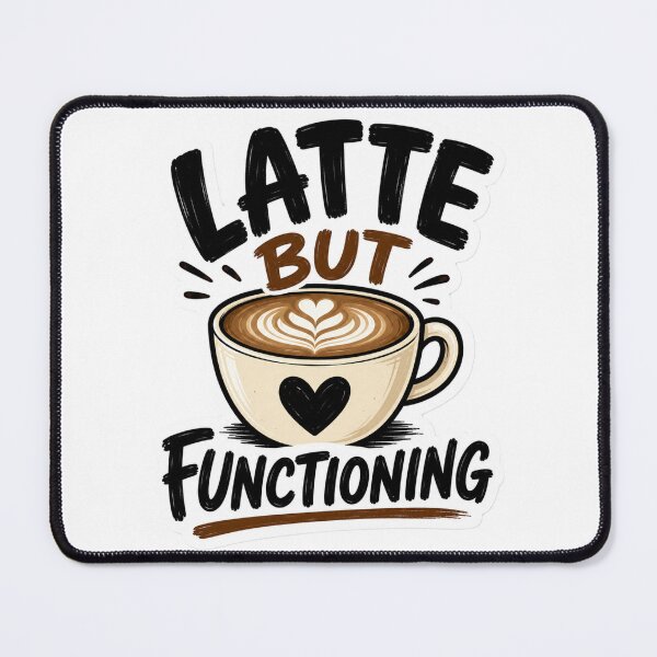 Item preview, Latte But Functioning | Funny Coffee Lover Quote designed and sold by Pooch & Print Co..