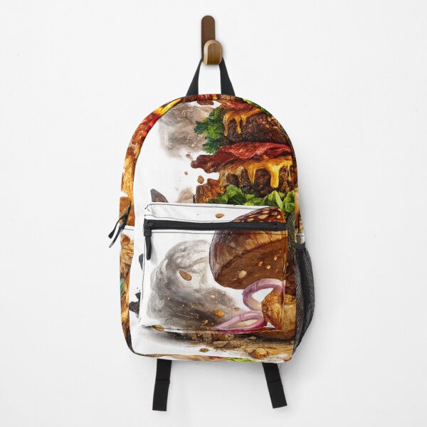 Item preview, Explosive Layered Burger: Dramatic Onion Rings Stack Burger Art designed and sold by irfanshikh.