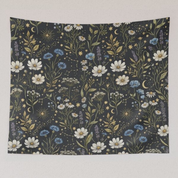 Item preview, Botanical starry night designed and sold by NocturnBotany.