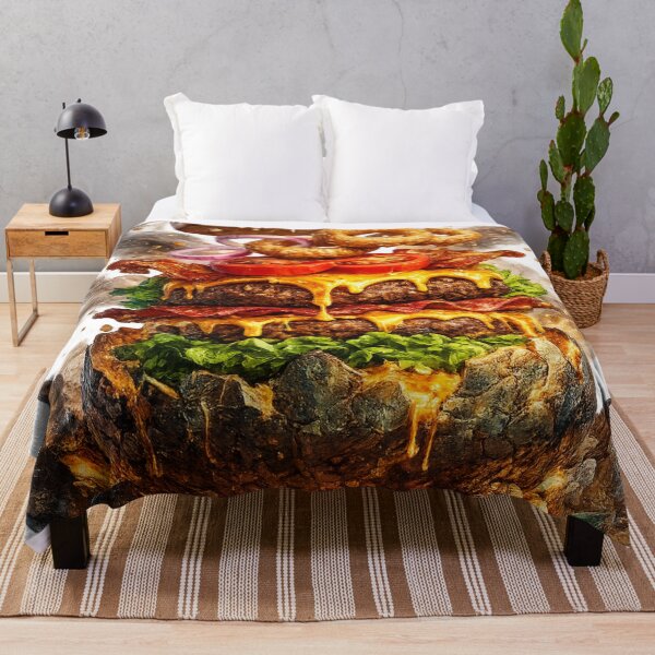 Item preview, Explosive Layered Burger: Dramatic Onion Rings Stack Burger Art designed and sold by irfanshikh.