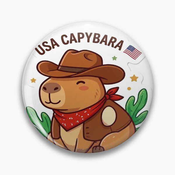 Item preview, Cute American Capybara Sticker designed and sold by denybz.